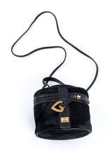 Moschino redwall pony hair mini bucket bag product shot @recesslag