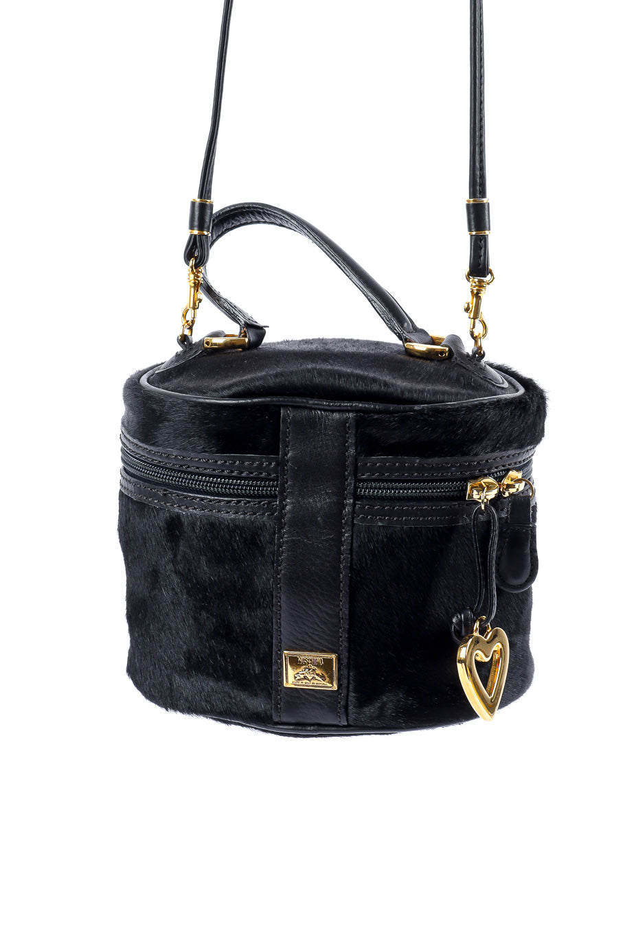 Moschino redwall pony hair mini bucket bag product shot @recesslag