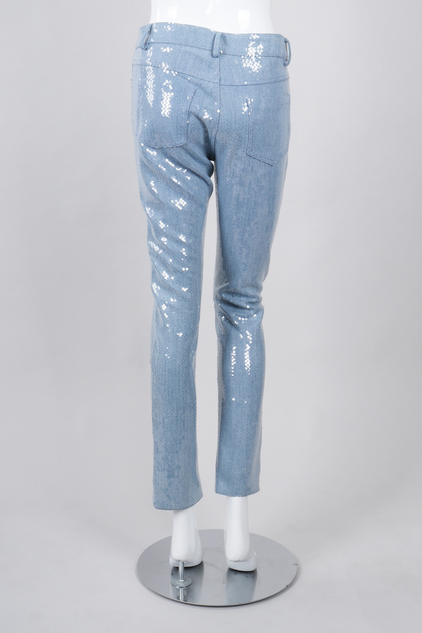 Recess Los Angeles Vintage Moschino Sequins Light Wash Denim