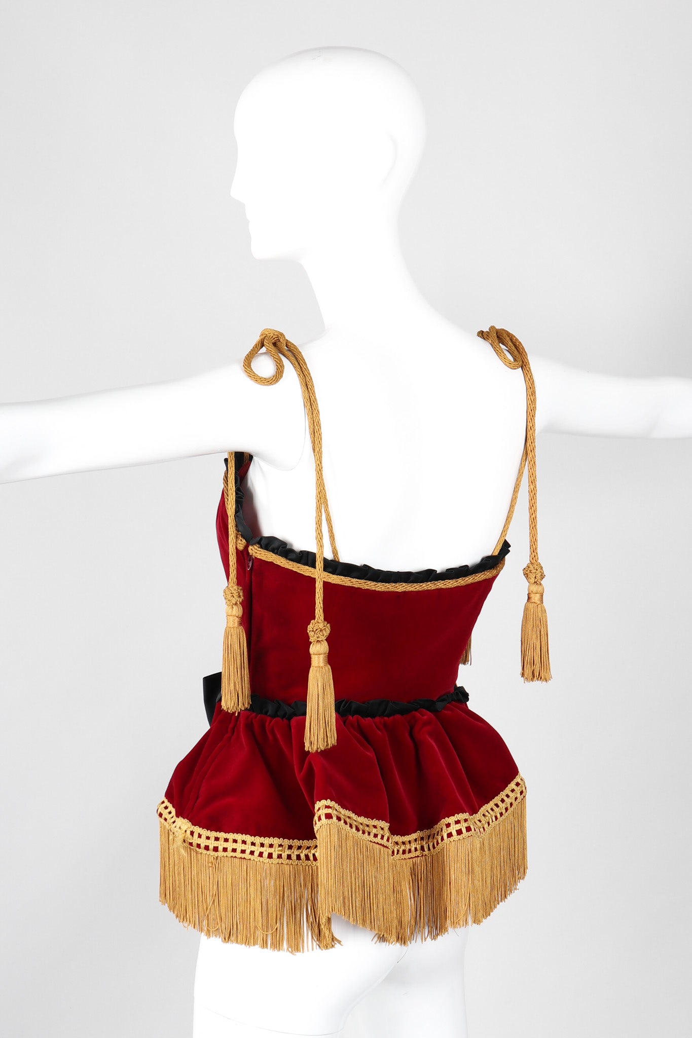 Recess Los Angeles Vintage Moschino Moulin Rouge Velvet Curtain Cabaret Bustier