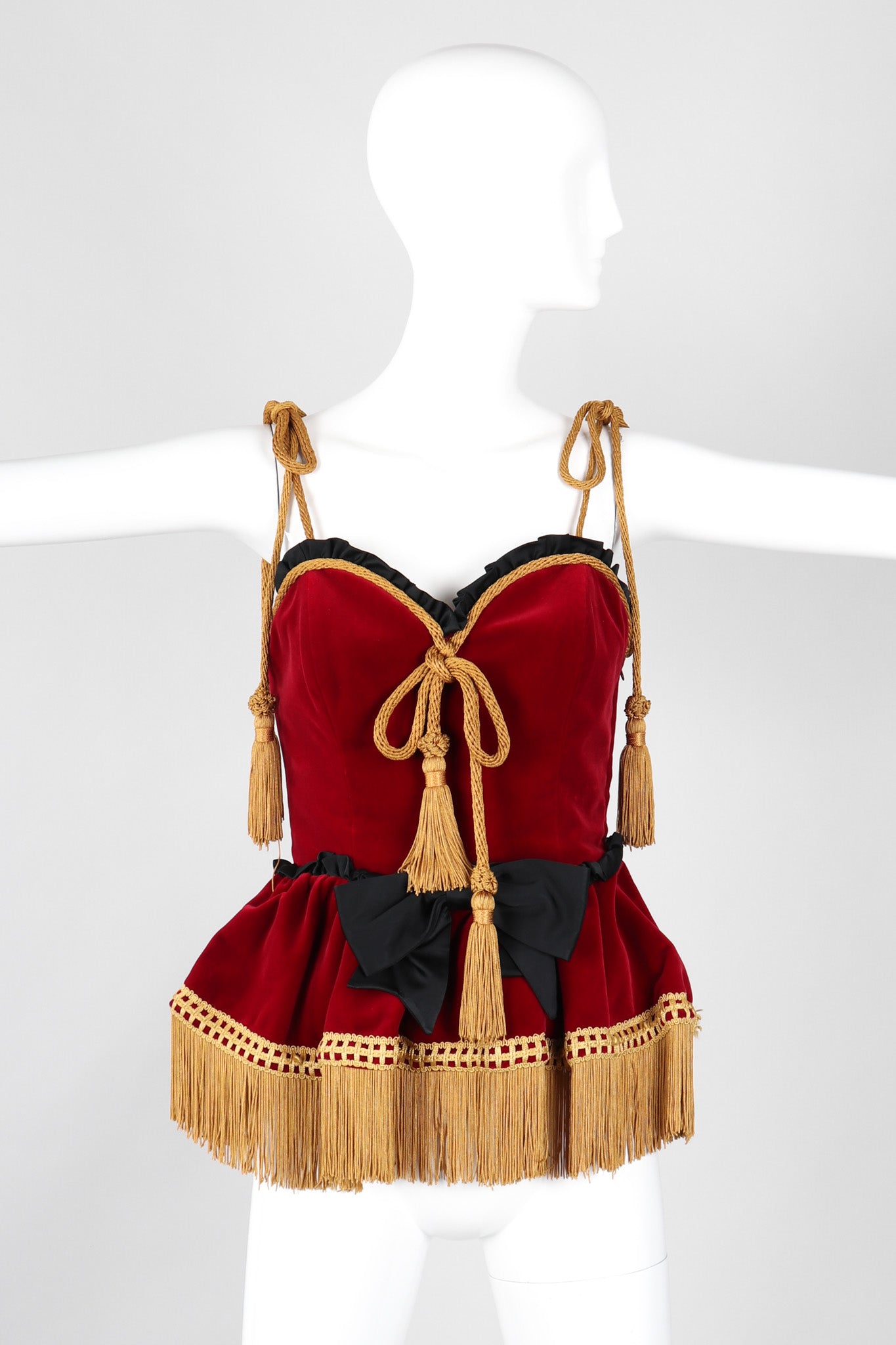 Recess Los Angeles Vintage Moschino Moulin Rouge Velvet Curtain Cabaret Bustier