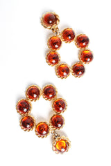 Vintage Moschino Rope Amber Bead Drop Earrings diagonal front  @ Recess LA