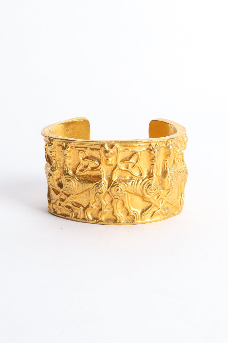 Vintage Metropolitan Museum of Art 1977 NMD Gold Xolo Dog Cuff Bracelet at Recess Los Angeles