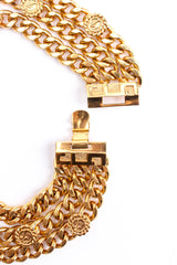 Vintage St. John Initial "SJ" Tiered Link Necklace SJ closure signature @ Recess LA