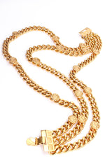 Vintage St. John Initial "SJ" Tiered Link Necklace swirly flat lay @ Recess LA