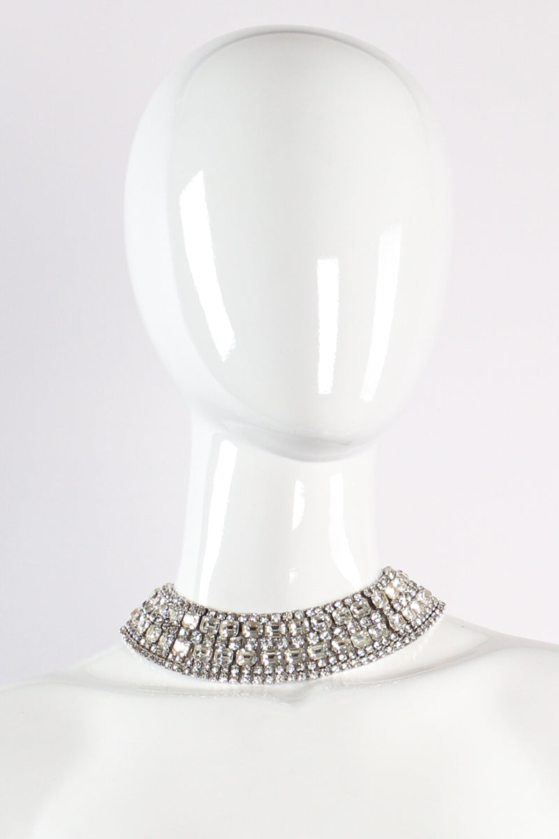 Crystal Peter Pan Collar Necklace on mannequin at Recess Los Angeles