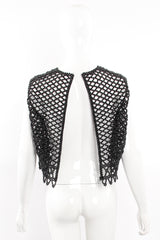 Vintage 60s Bead Mesh Boxy Top on Mannequin unzip at Recess Los Angeles