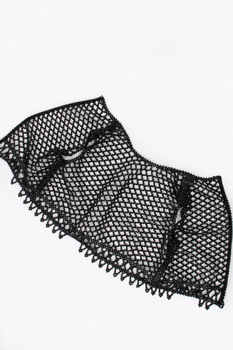 Vintage 60s Bead Mesh Boxy Top flat at Recess Los Angeles