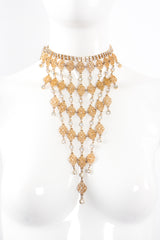 Vintage 60s Rhinestone Filigree Bib Choker on mannequin at Recess Los Angeles