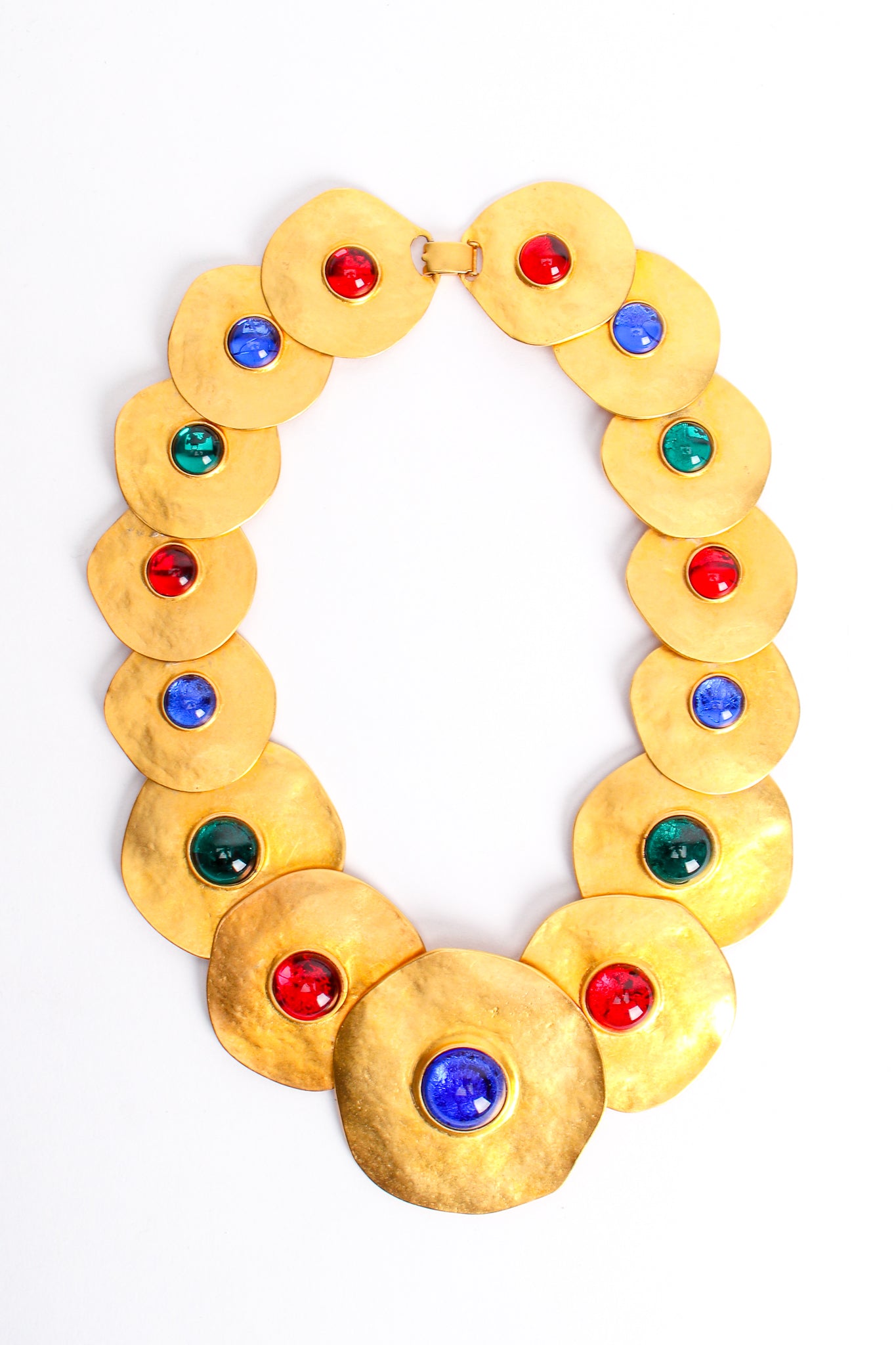 Vintage Modernist Disc Collar Necklace & Earring Set at Recess Los Angeles