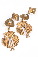 Vintage Fluted Wing Drop Earrings at Recess Los Angeles