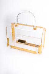 Vintage Lucite Flap Box Bag angle at Recess Los Angeles