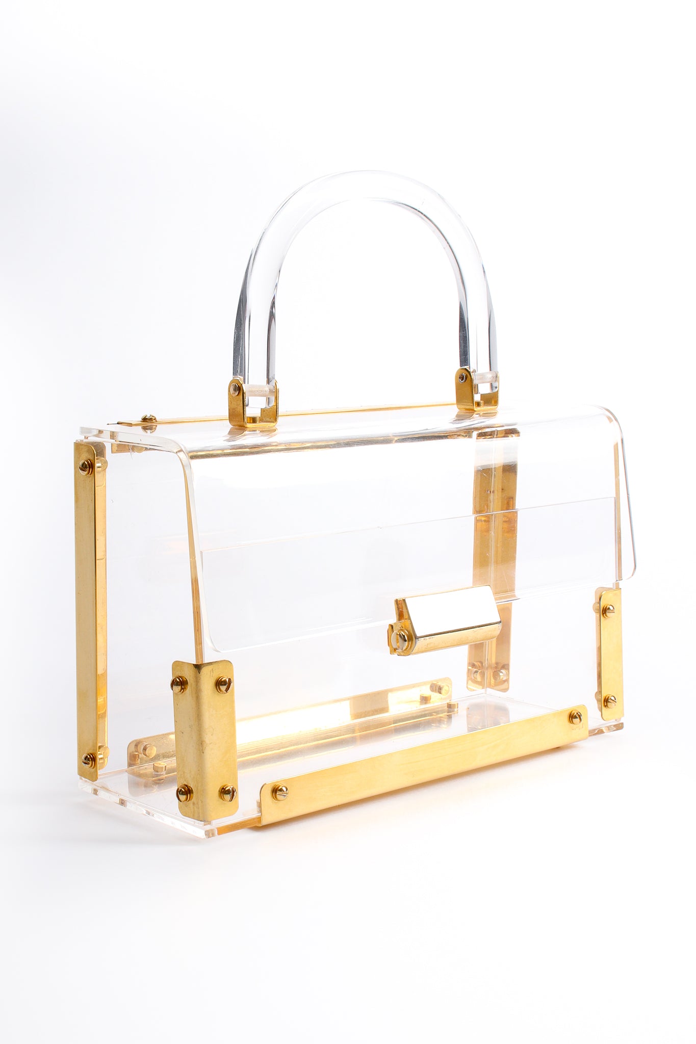 Vintage Lucite Flap Box Bag at Recess Los Angeles