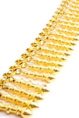 Vintage Matte Gold Waterfall Spike Collar Necklace detail at Recess Los Angeles