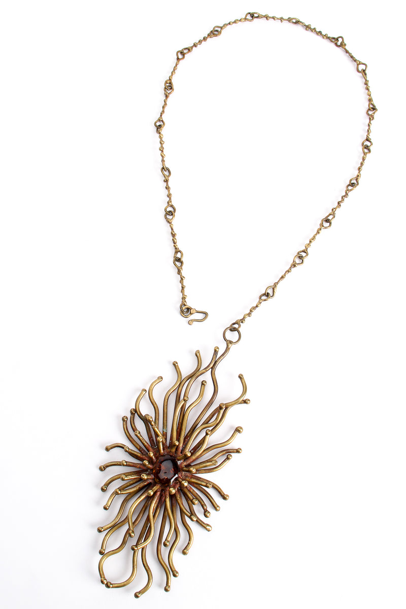 Vintage Unsigned Pal Kepenyes Brutalist Sunburst Pendant Necklace at Recess Los Angeles