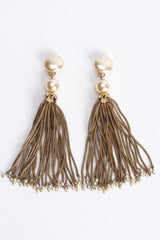 Vintage Pearl Chain Tassel Earrings at Recess Los Angeles