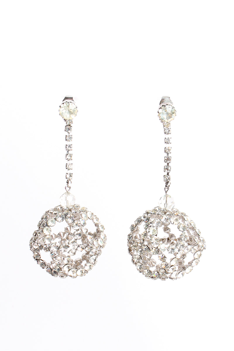 Vintage Rhinestone Cage Ball Drop Earrings at Recess Los Angeles