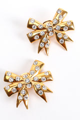 Vintage Unsigned William de Lillo Rhinestone Bow Earrings at Recess Los Angeles