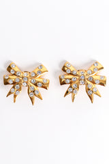 Vintage Unsigned William de Lillo Rhinestone Bow Earrings at Recess Los Angeles