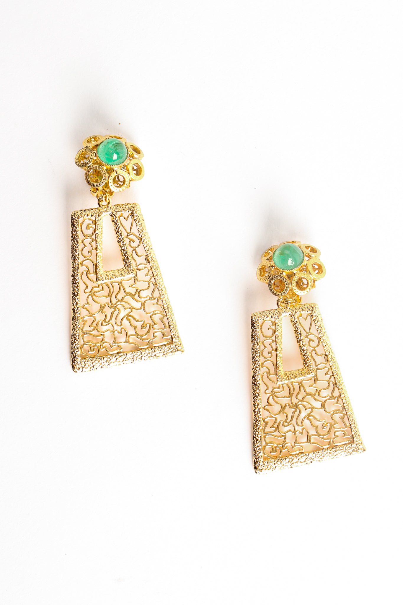 Vintage William deLillo Cutout Filigree Drop Earrings at Recess Los Angeles