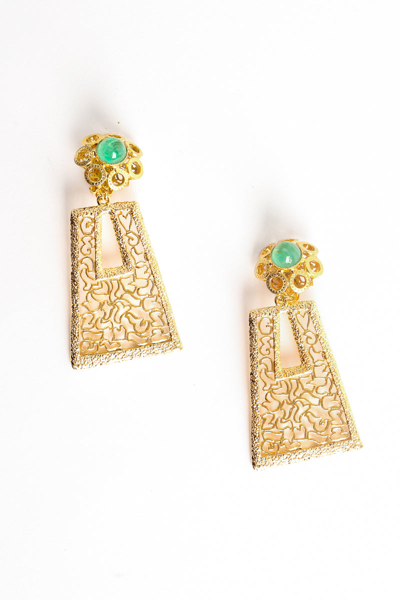 Vintage William deLillo Cutout Filigree Drop Earrings at Recess Los Angeles