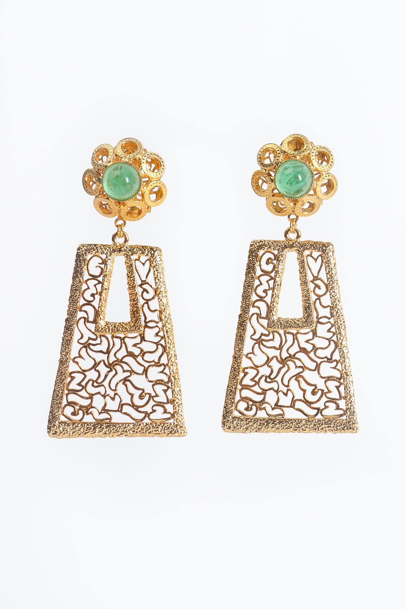 Vintage William deLillo Cutout Filigree Drop Earrings at Recess Los Angeles