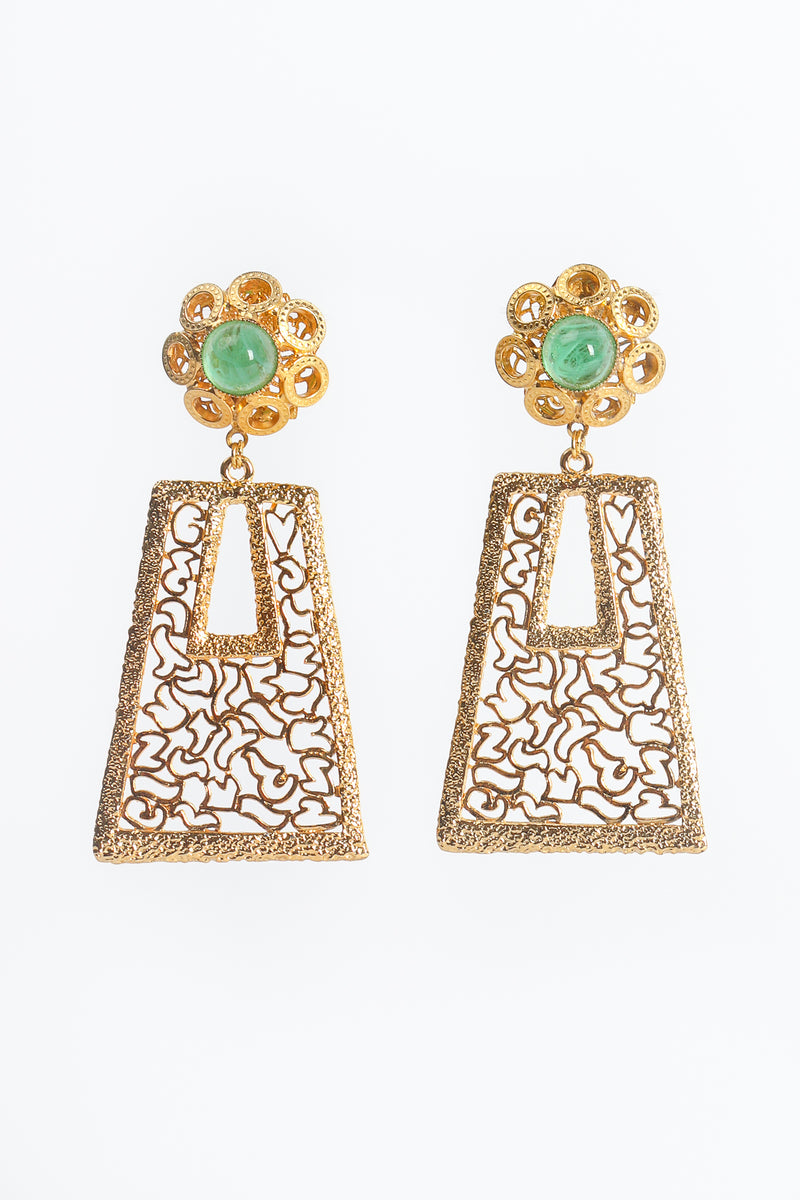 Vintage William deLillo Cutout Filigree Drop Earrings at Recess Los Angeles