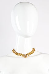 Vintage Canary Crystal Rhinestone Pointed Collar on mannequin at Recess Los Angeles