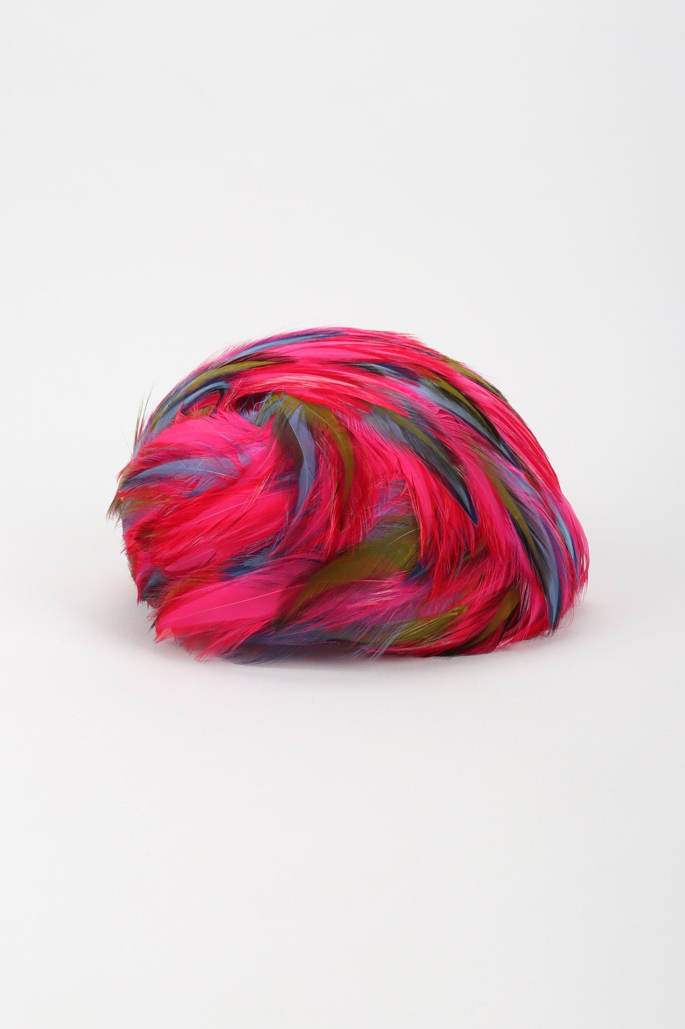 Recess Los Angeles Vintage Neon Rainbow Feather Casque Hat