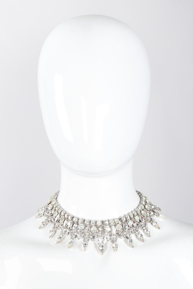 Recess Los Angeles Vintage Deco Pointed Crystal Rhinestone Collar Necklace