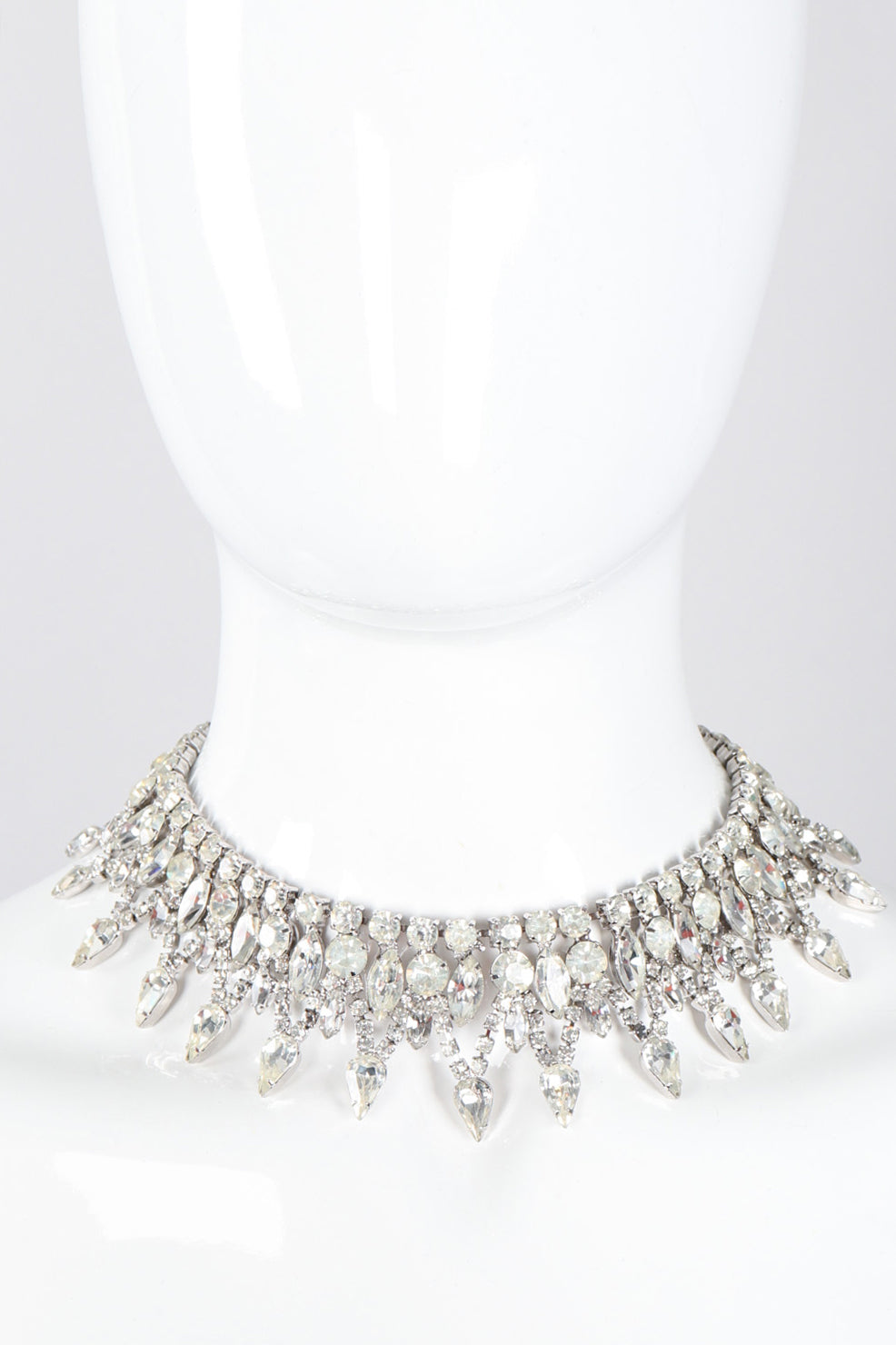 Recess Los Angeles Vintage Deco Pointed Crystal Rhinestone Collar Necklace