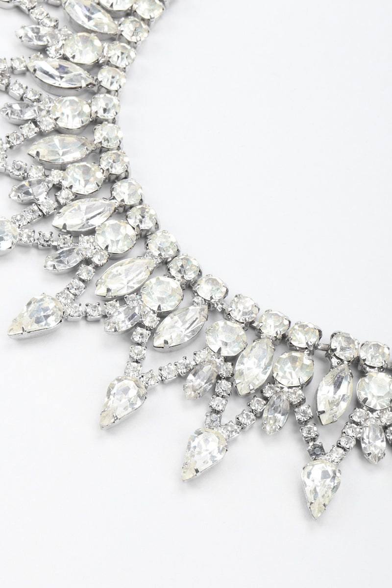 Recess Los Angeles Vintage Deco Pointed Crystal Rhinestone Collar Necklace