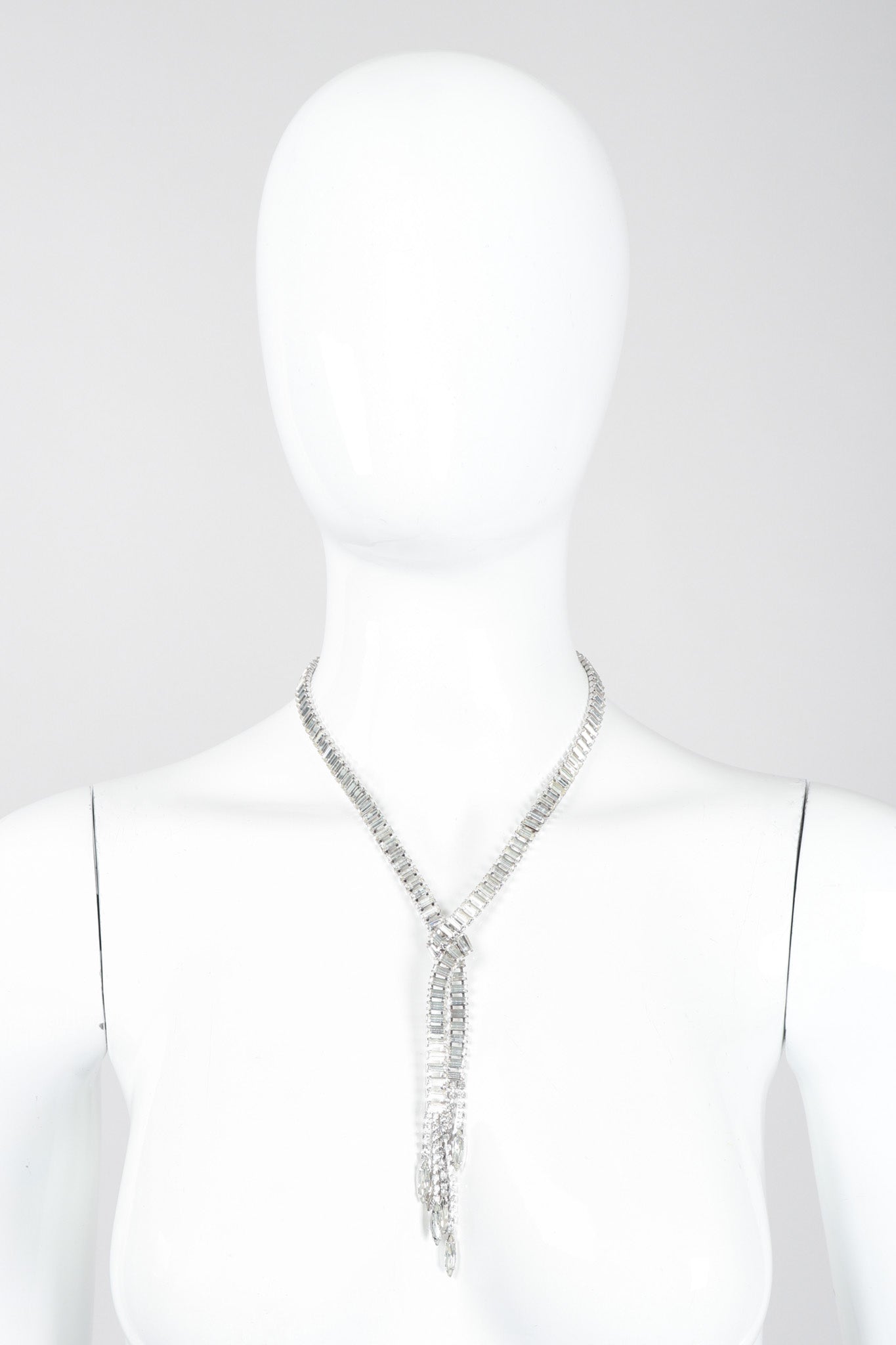 Recess Los Angeles Vintage Crystal Lariat Knot Necklace