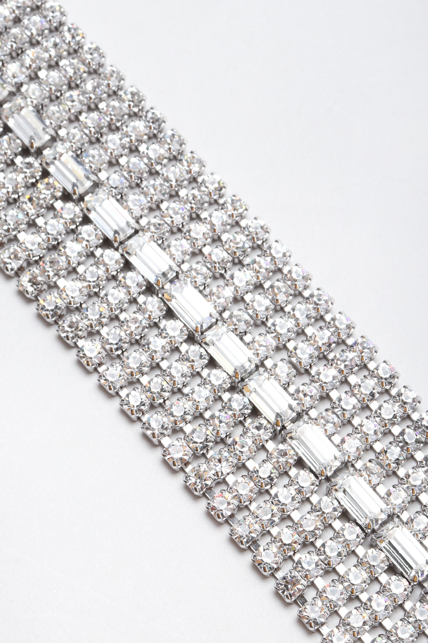 Recess Los Angeles Vintage Wide Crystal Baguette Bracelet