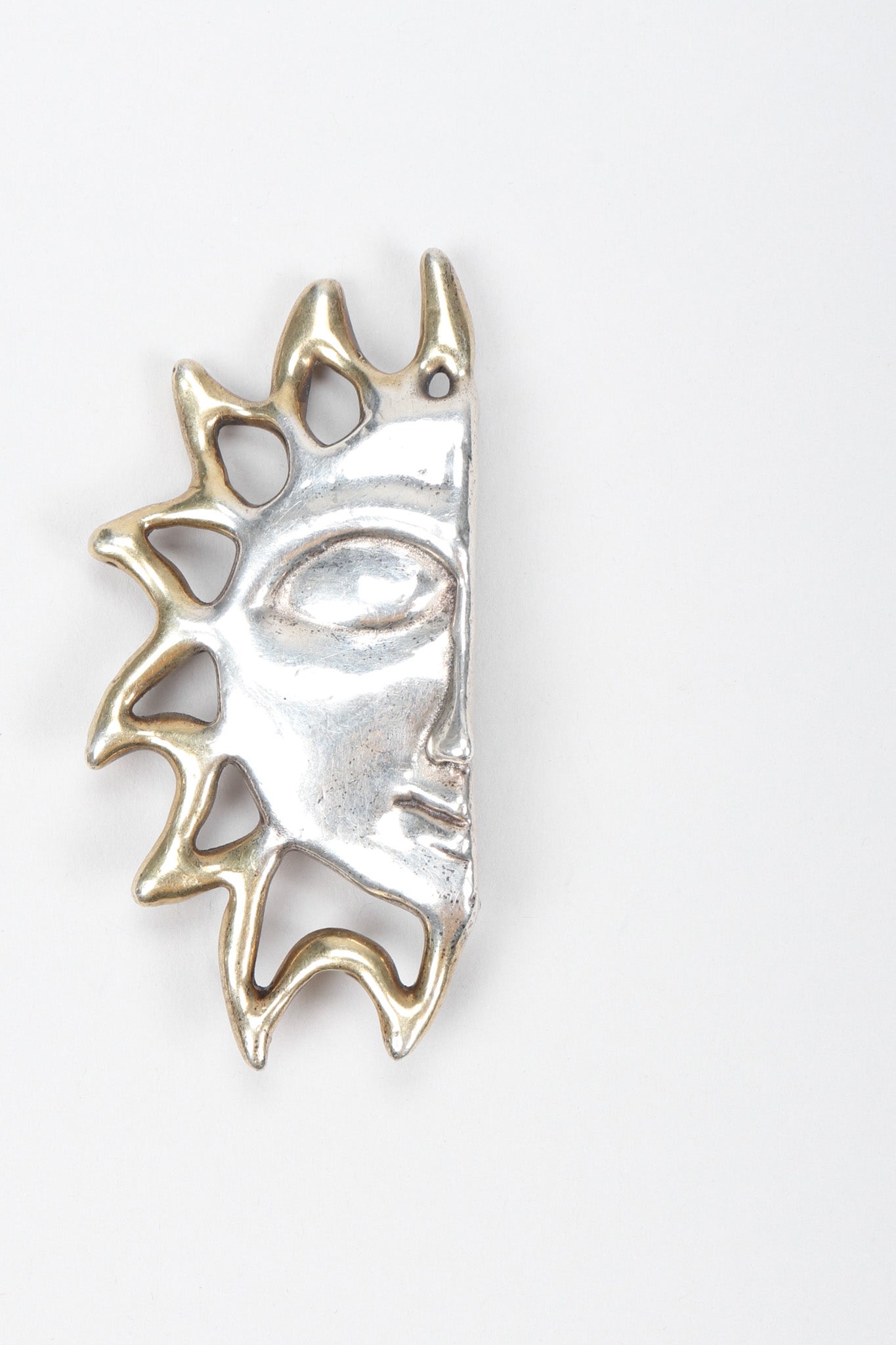 Recess Los Angeles Vintage 925 Sterling Silver Celestial Sun Face Earrings