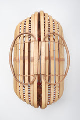 Recess Los Angeles Vintage Folding Accordion Bamboo Basket Bag