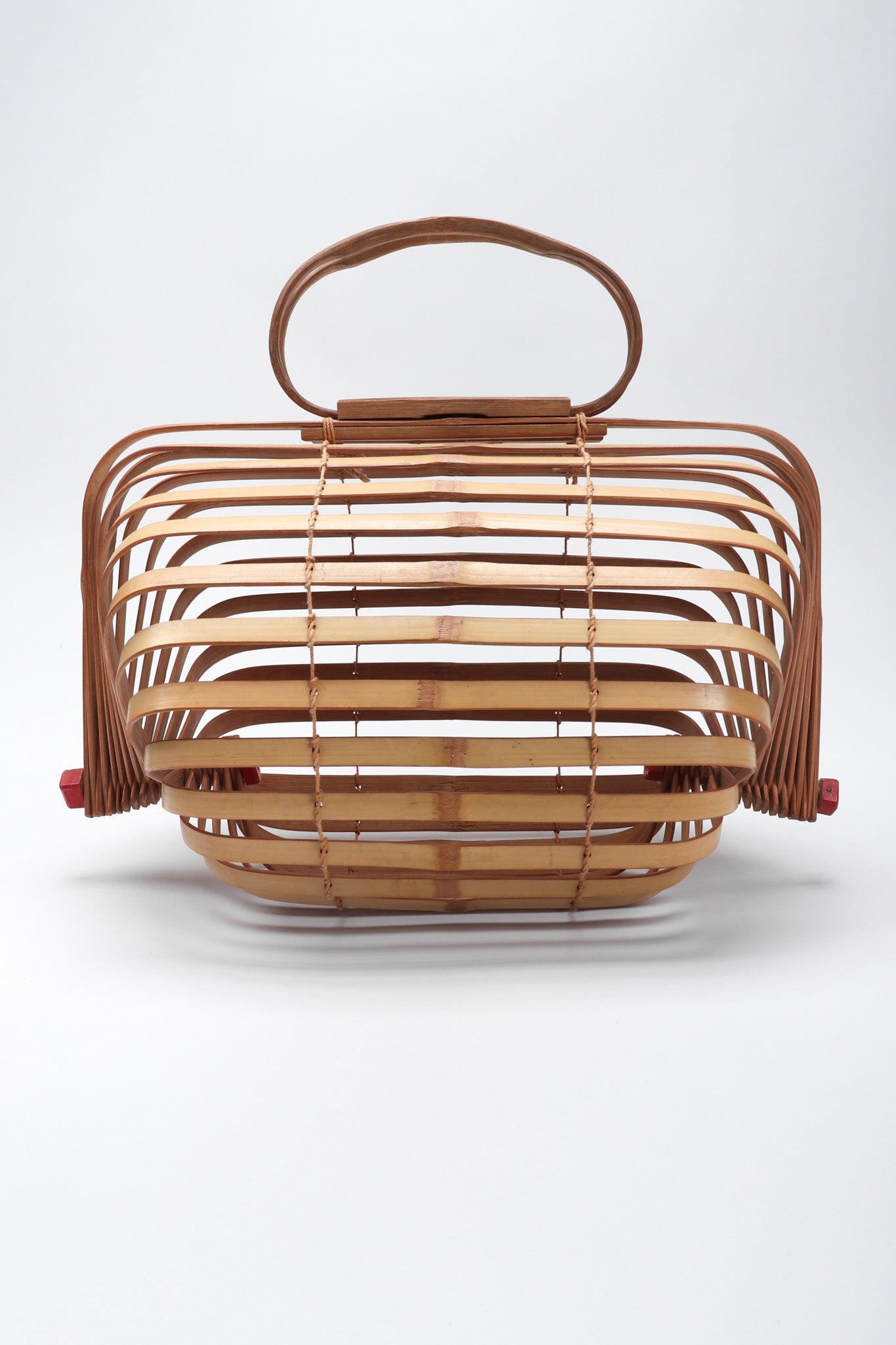 Recess Los Angeles Vintage Folding Accordion Bamboo Basket Bag