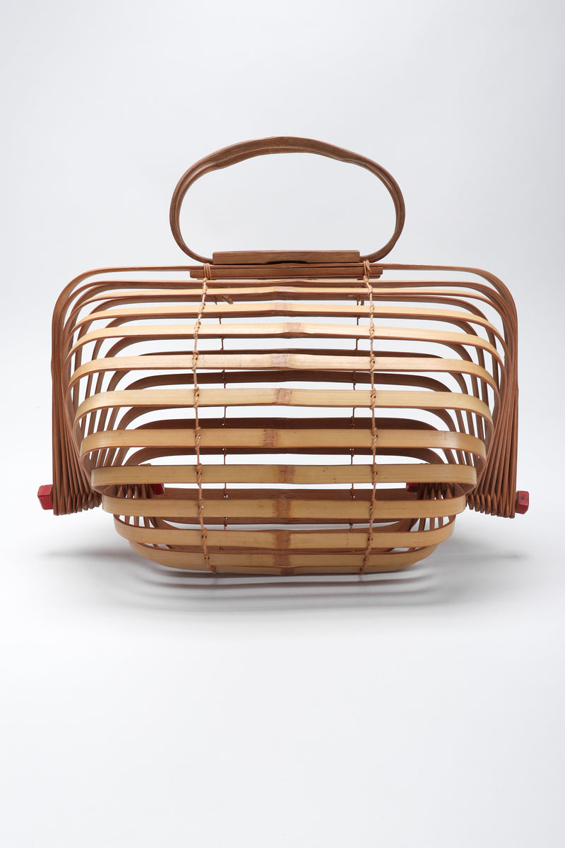 Recess Los Angeles Vintage Folding Accordion Bamboo Basket Bag