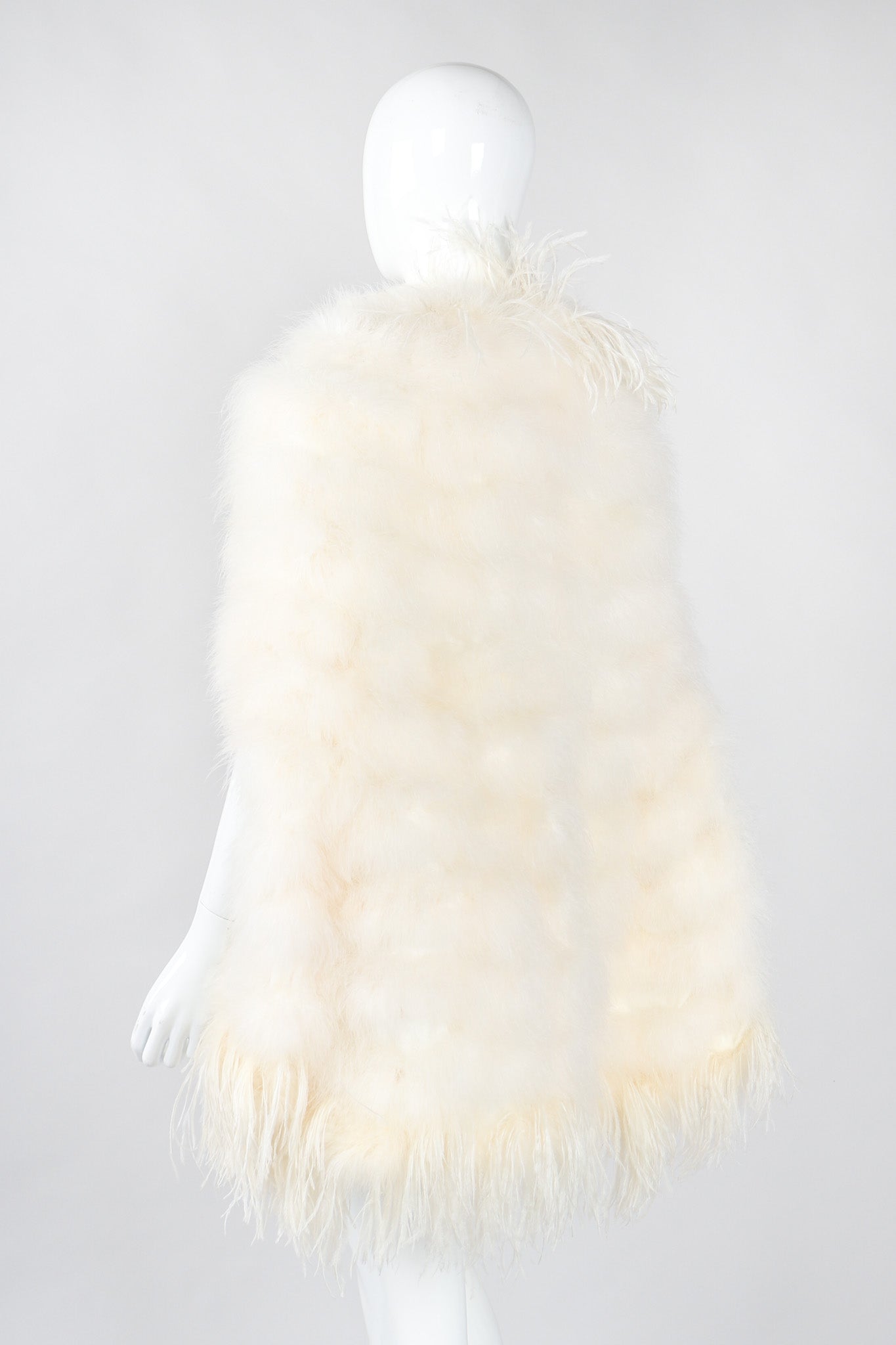 Recess Los Angeles Vintage Ostrich Trimmed Marabou Feather Cape