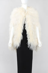 Recess Los Angeles Vintage Ostrich Trimmed Marabou Feather Cape