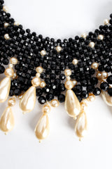 Vintage Teardrop Pearl Beaded Bib Necklace bead/pearl close @ Recess LA