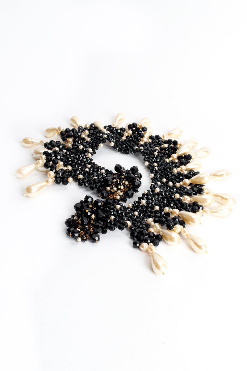 Vintage Teardrop Pearl Beaded Bib Necklace @ Recess LA creative flat 