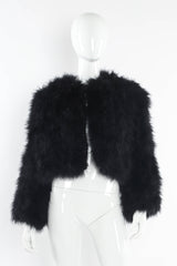 Vintage Ostrich Feather Crop Jacket mannequin front @ Recess Los Angeles