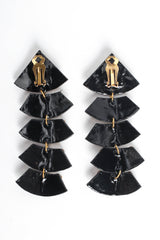 Vintage Patent Leather Rhinestone Earrings back @ Recess Los Angeles