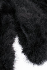 Vintage Black Chubby Marabou Feather Jacket pocket at Recess Los Angeles