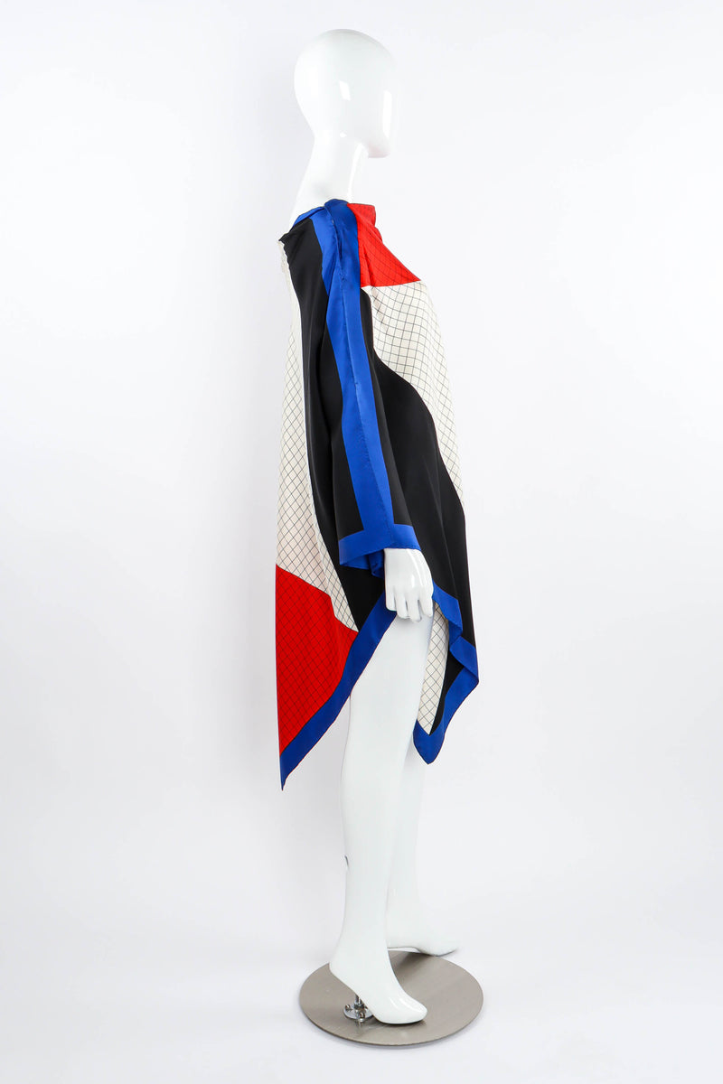 Vintage Geometric Poncho Scarf Top mannequin side @ Recess LA