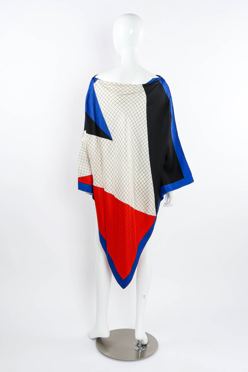 Vintage Geometric Poncho Scarf Top on mannequin back @ Recess LA