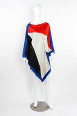 Vintage Geometric Poncho Scarf Top on mannequin front @ Recess LA