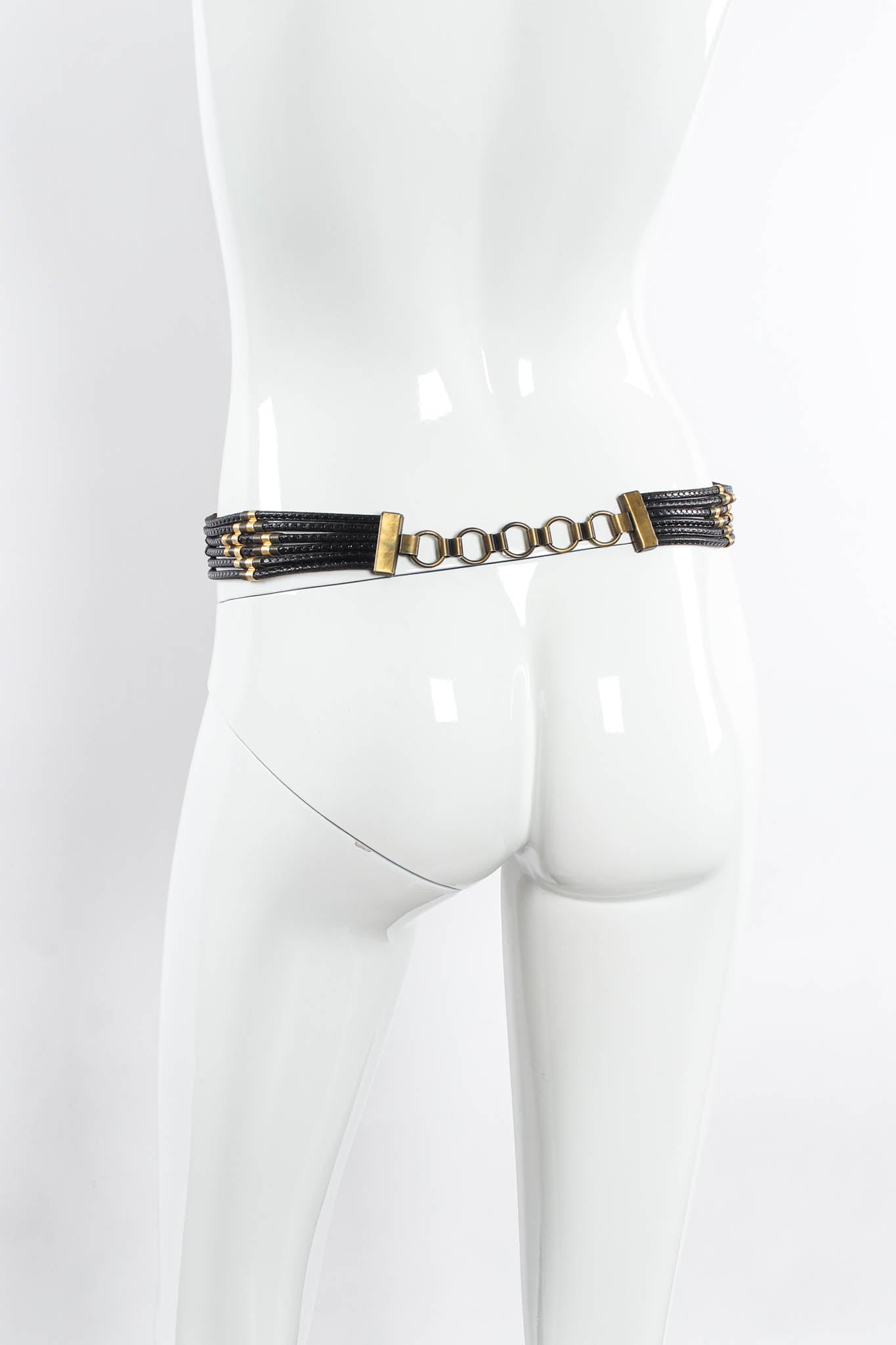 Vintage Sunbeam Leather Rope Belt mannequin back @ Recess Los Angeles