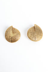 Vintage Geo Hammered Plate Earrings front flat @ Recess LA